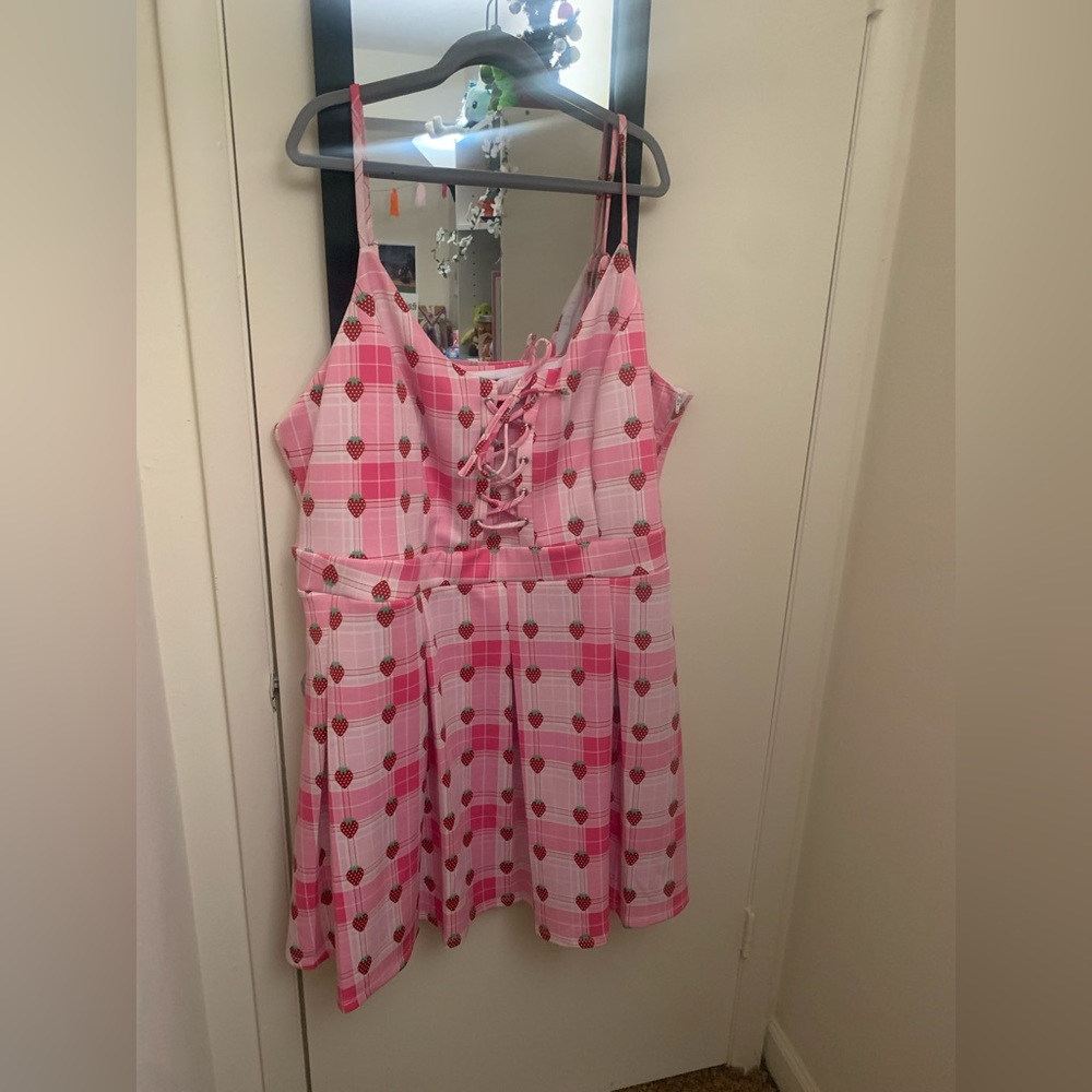 Strawberry Plaid Dress